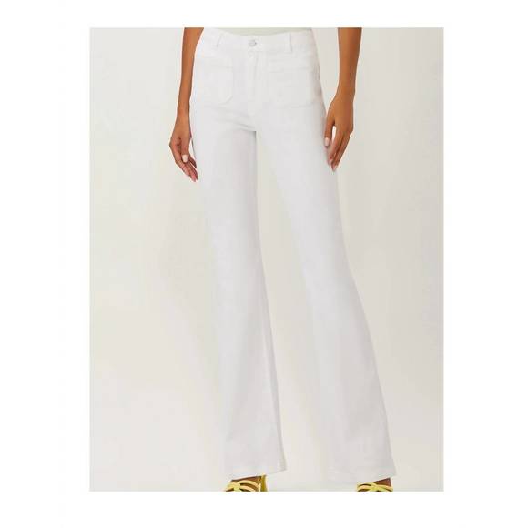 NEW ECRU figueroa flare jean w/ patch pockets in white